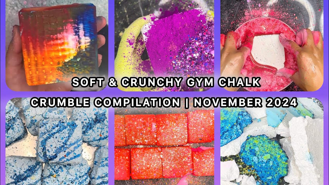 SOFT & CRUNCHY GYM CHALK CRUMBLE COMPILATION | NOVEMBER 2024 | ODDLY ...