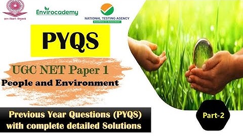 NTA UGC NET | people and environment| PYQs | environment science| Envirocademy| UGC NET 2023