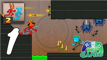 Fire and Water Stickman 2 : The Temple Gameplay #1 All Levels (Android, IOS)