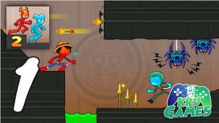 Fire and Water Stickman 2 : The Temple Gameplay #1 All Levels (Android, IOS) screenshot 4