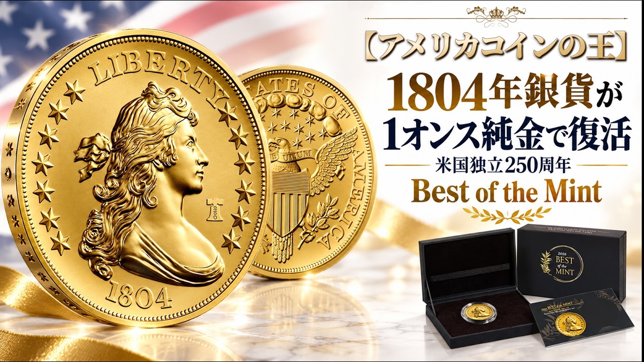 アメリカ1記念ドルまとめ King of American Coins] The 1804 Silver Dollar Reborn in 1 oz Gold