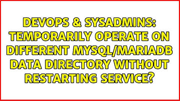 Temporarily operate on different MySQL/MariaDB data directory without restarting service?