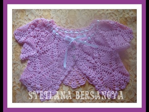 Жакет-болеро для девочки вязаный крючком. Часть 3.Bolero jacket for girls crocheted. Part 3.