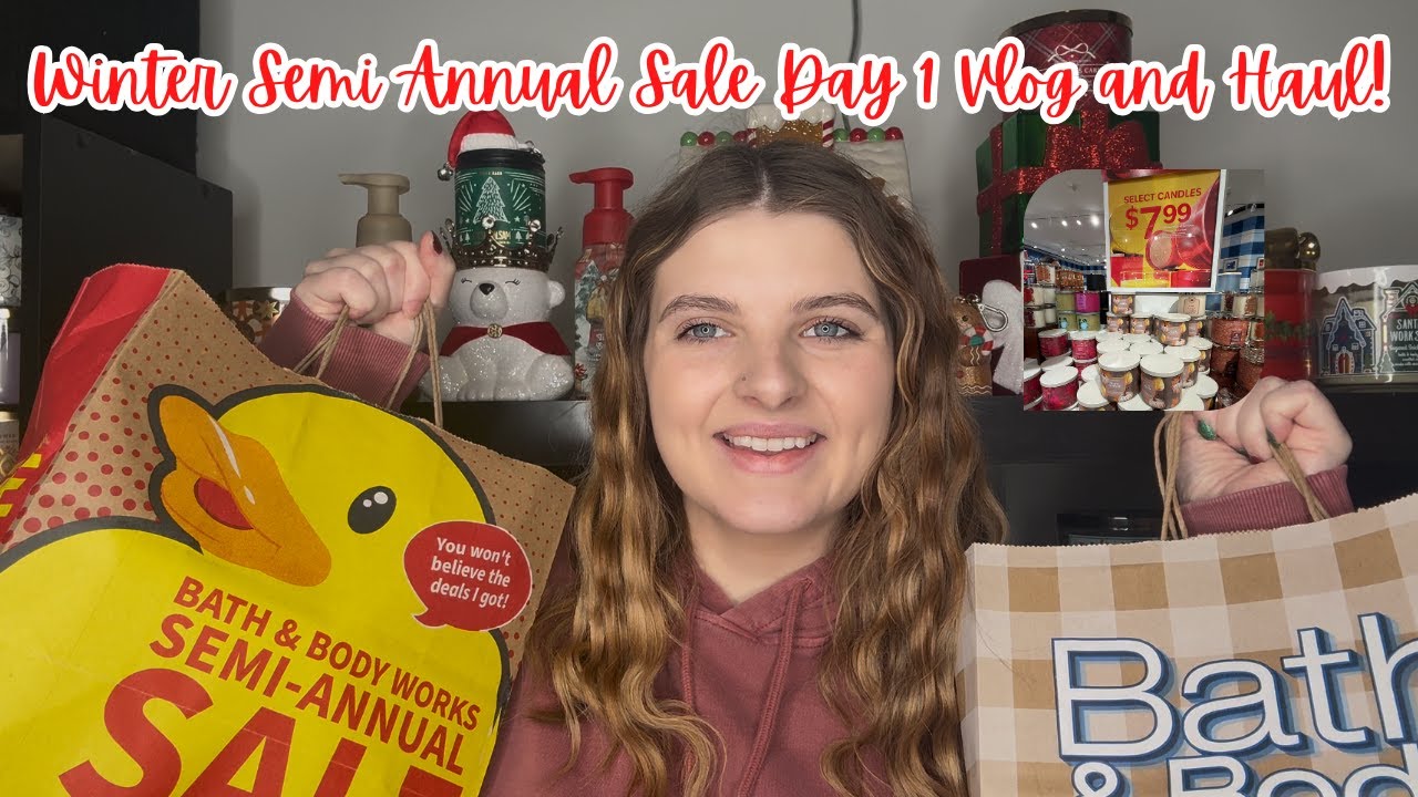 Bath and Body Works Winter Semi-Annual Sale Day 1 Haul and Vlog!