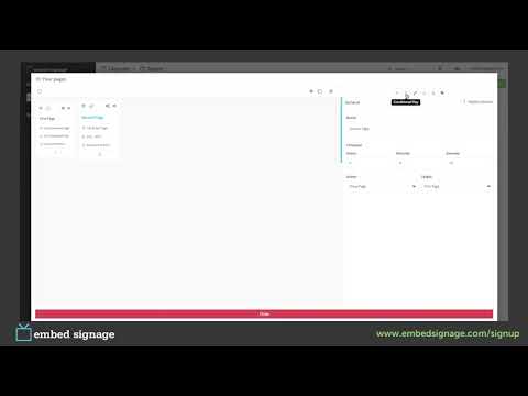 Overview of Pages Tutorial for Embed Signage - Digital Signage Software