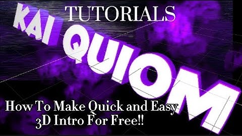 How To Make Quick And Easy 3D Intro For Free!! | Panzoid Tutorial
