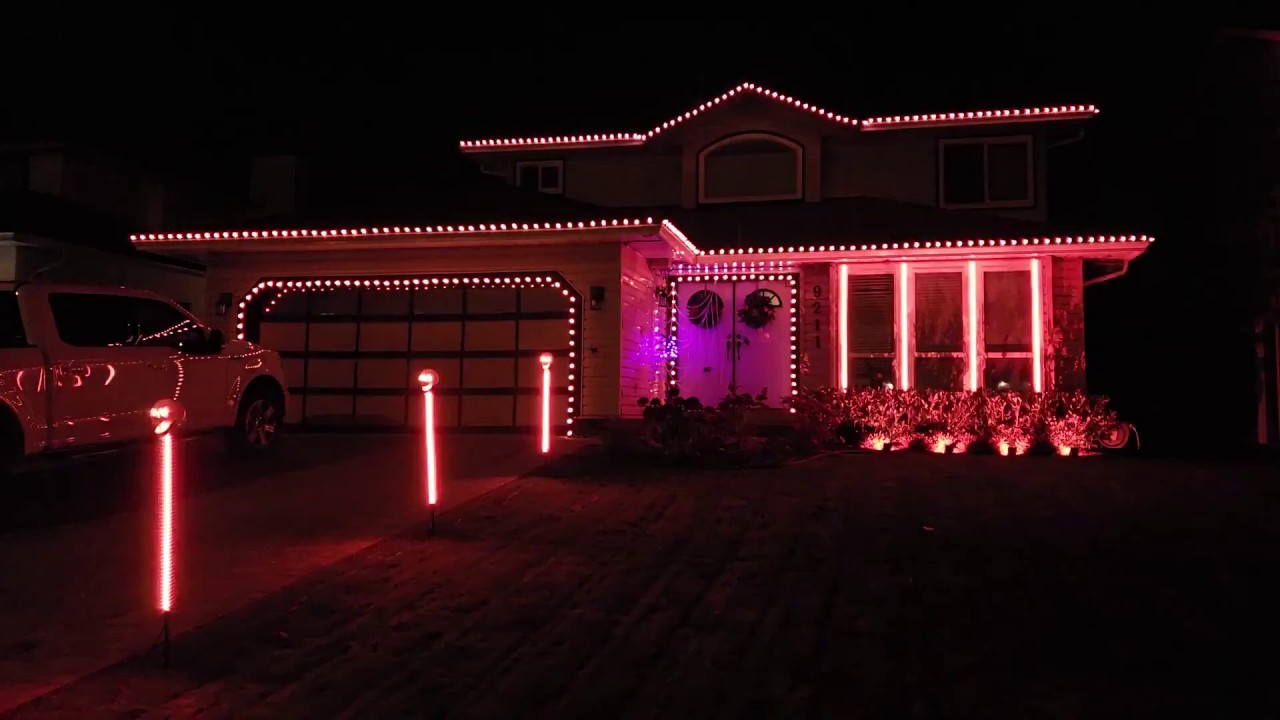 2019 Halloween light show with pixels YouTube
