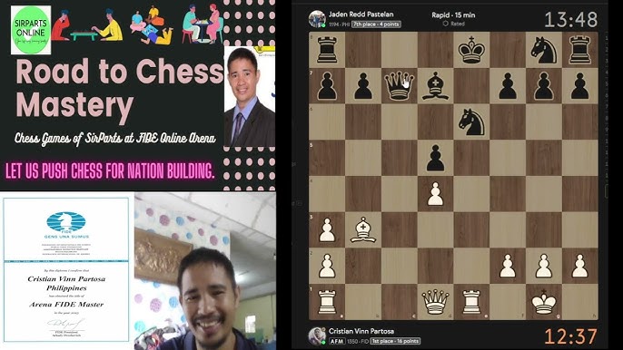 Bishop's Opening  FIDE Online Arena 2023 11 08 23 24 28 