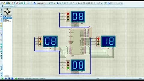 Intelligent traffic control system using microcontroller 8051 using Proteus || Full circuit + code