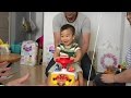1歳の誕生日プレゼント アンパンマンよくばりビジーカー2に笑顔で大はしゃぎ!