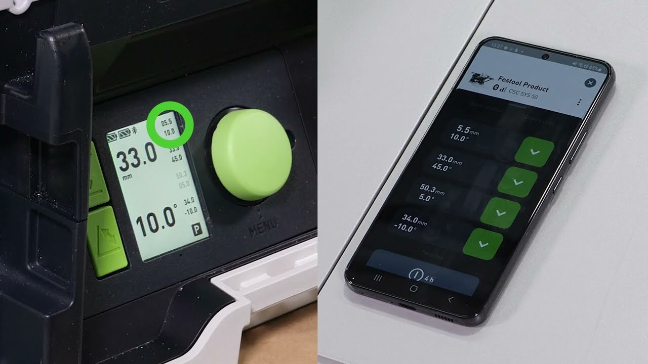 Festool Quick Guide - CSC SYS 50 x Festool Work App - Gérer les favoris