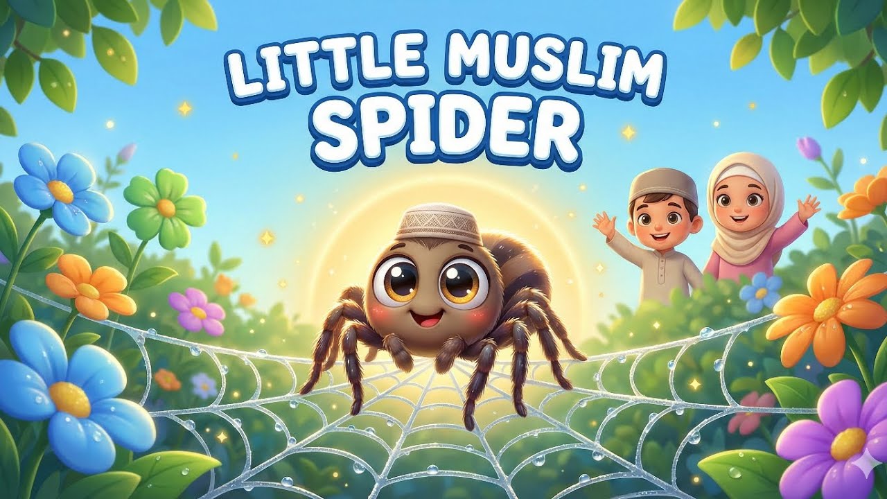 Little Muslim Spider 🕷️ | Islamic Kids Song | Bismillah, Alhamdulillah, SubhanAllah