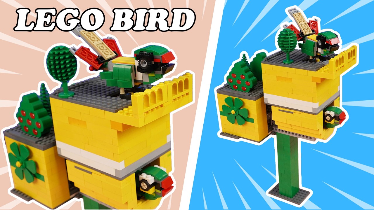 LEGO Speed Build Review: LEGO Bird Parrots use Technic | JK Bricks