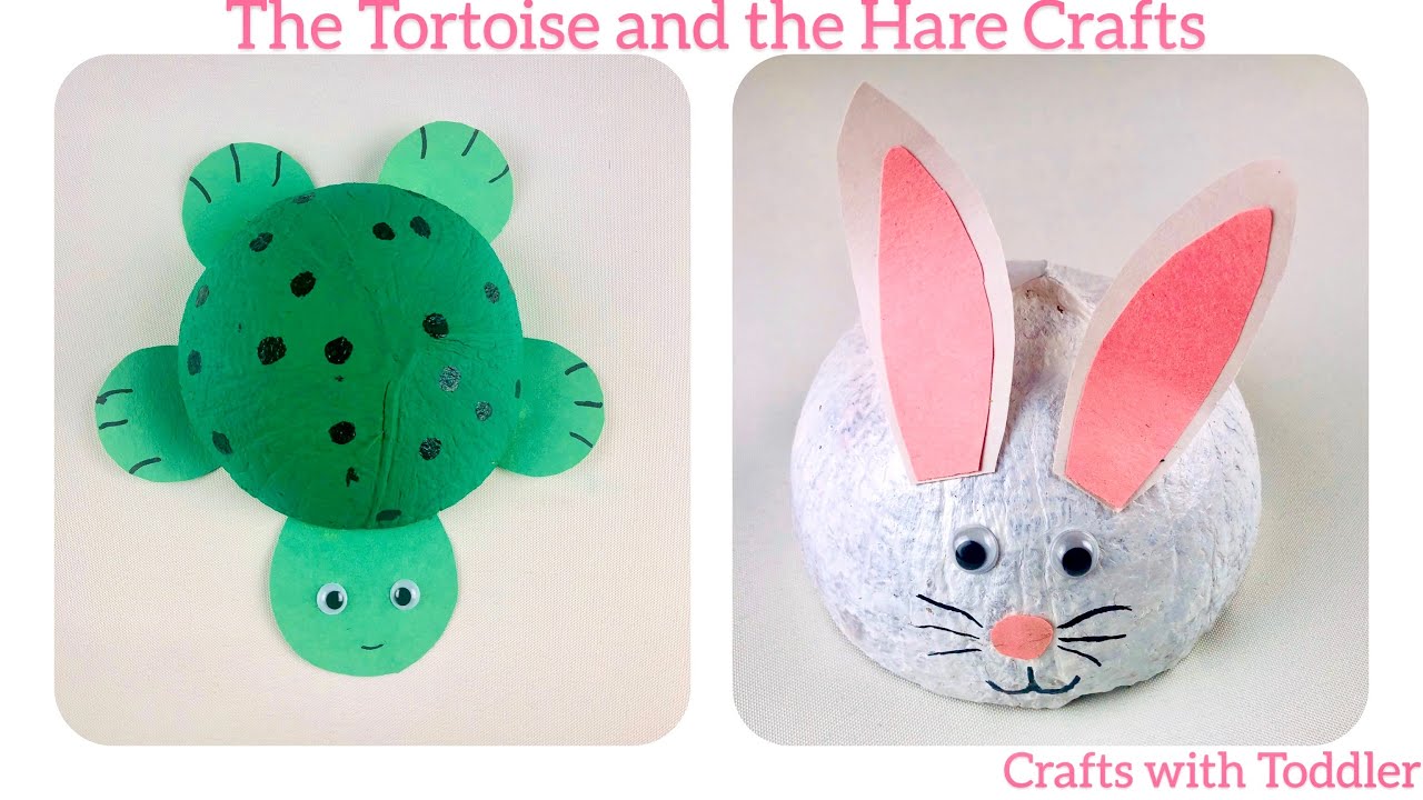 The Tortoise and The Hare Coconut Shell Crafts For Toddlers And 