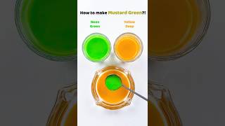 How to make Mustard Green?! #colors #satisfying #watercolor #asmr