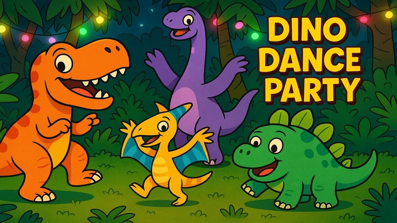 Dino Dance Party 🦖💃 | Fun Dinosaur Dance Song for Kids!