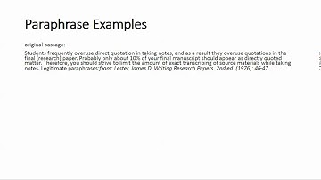 Strategies to Integrate Sources into your Writing Part 2: Paraphrasing