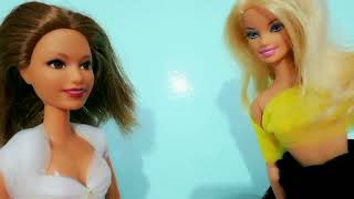 DIY || Barbie elbise yapımı | 5 dakikada hallet | barbie gelinlik yapımı ~Barbie Crafts