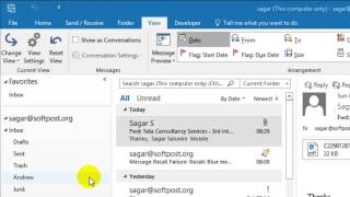 How to sort mails by sender in Outlook screenshot 4
