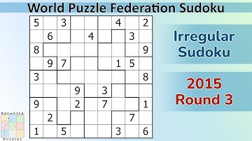 WPF Sudoku 2015 Round 3 - Irregular Sudoku