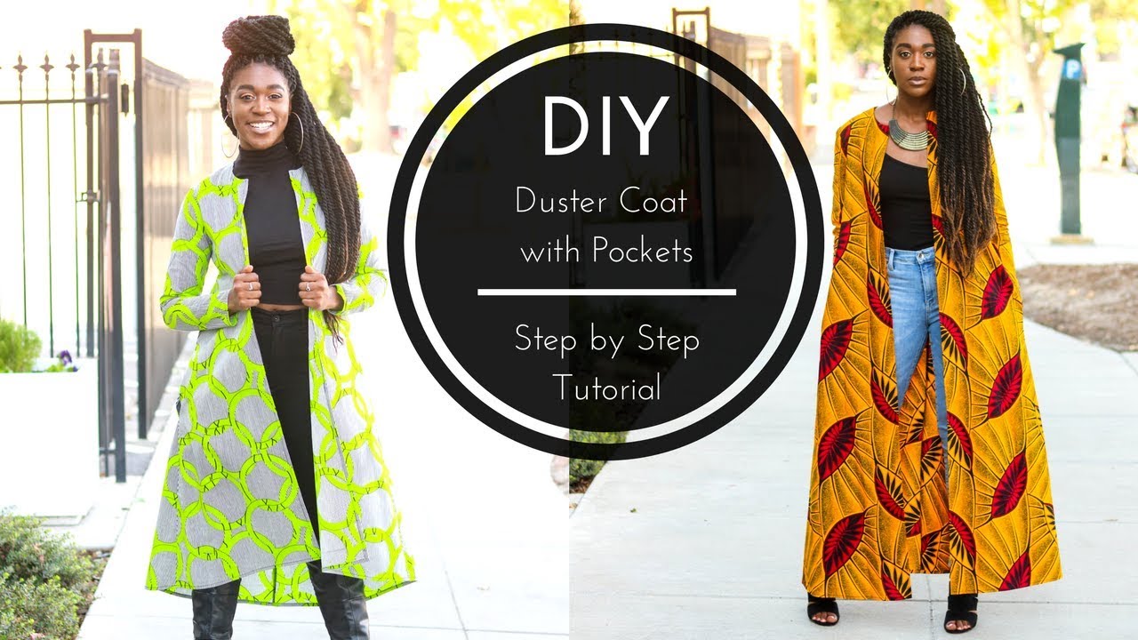 How to | DIY Duster Coat with Pockets Tutorial | Part 1 - YouTube
