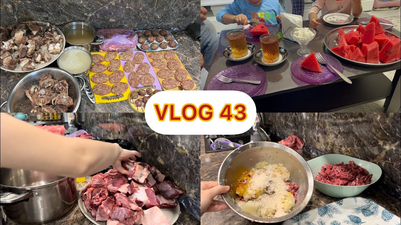 ♥️Yarimfabrikat yeməklər hazirladim | Qonaq getdik | Buzluq üçün | Mətbəximin hali 🤦🏼‍♀️|#vlog