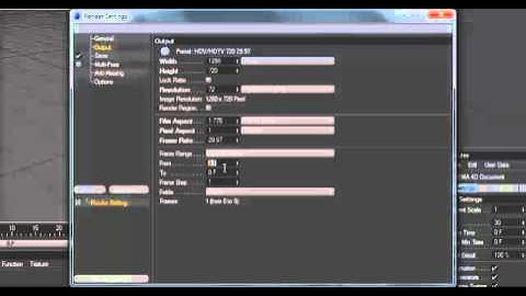 Cinema 4D: Render Settings - Transpartent Background Video/Text - How to import to photoshop