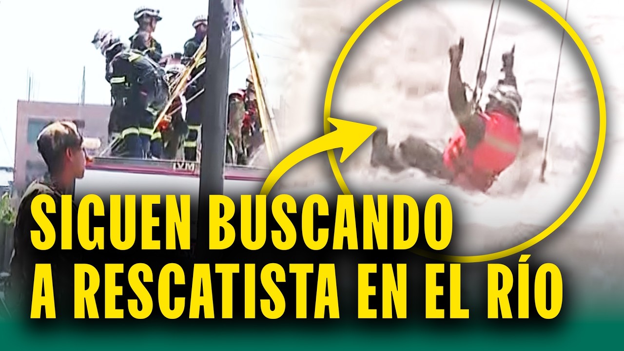 Intentó salvar a perrito y se lo llevó la corriente: Buscan el cuerpo de rescatista en río Rímac