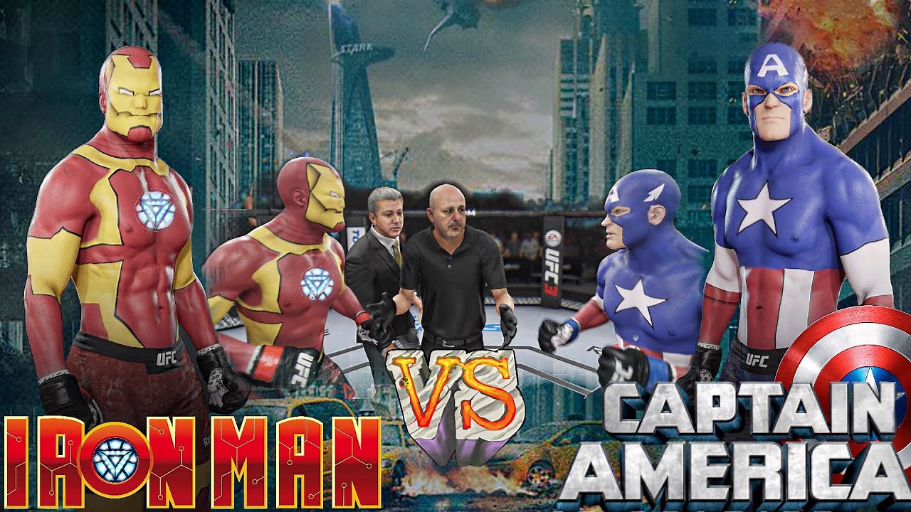 Ea Sports Ufc 3 Iron Man Vs Captain American Marvel S Civil War Cpu Vs Cpu Youtube