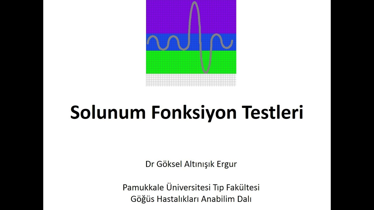 Solunum Fonksiyon Testi sonuçlarının yorumlanması dersi