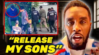 Diddy's Private Jet Escapes as Feds Raid his Home Shocking Footage of Sons Handcuffed!