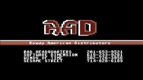 Rowdy American Distributors (RAD) Intro 11 ! Commodore 64 (C64)