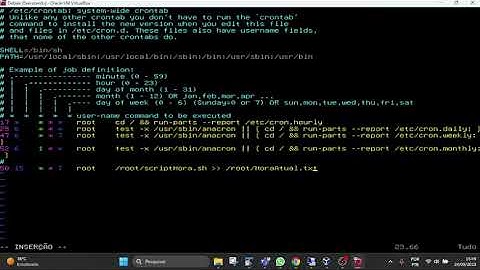 Agendamento via Crontab no Linux