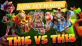 New Sky Wagon is completely BROKEN || Root Riders attack th16 vs th18