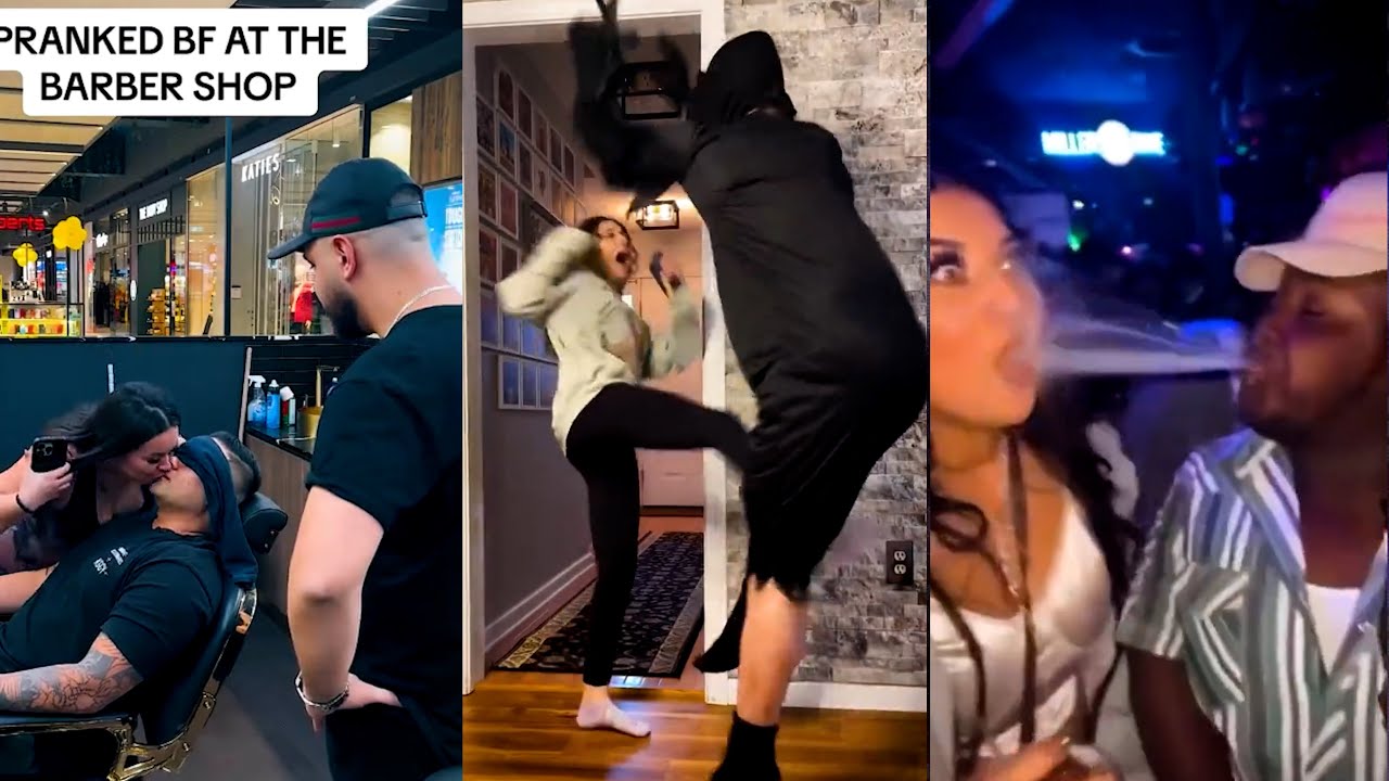 KISSING PRANK AT THE BARBER SHOP, HE TRIED TO SCARE HIS SISTER, BEST REVENGE | INTERNET VIRAL CLIPS