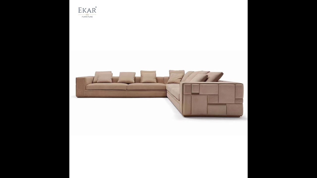 Golden Brushed Metal Frame Corner Sofa WH317SF YouTube