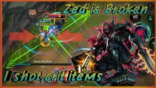 ZED IS BROKEN  | STATIKK SHIV ITEM IS OP |  CRITICAL ITEMS ON ZED