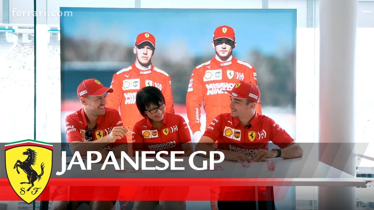 ベッテルとルクレール 折り紙に挑戦 F1日本gp動画 F1通信