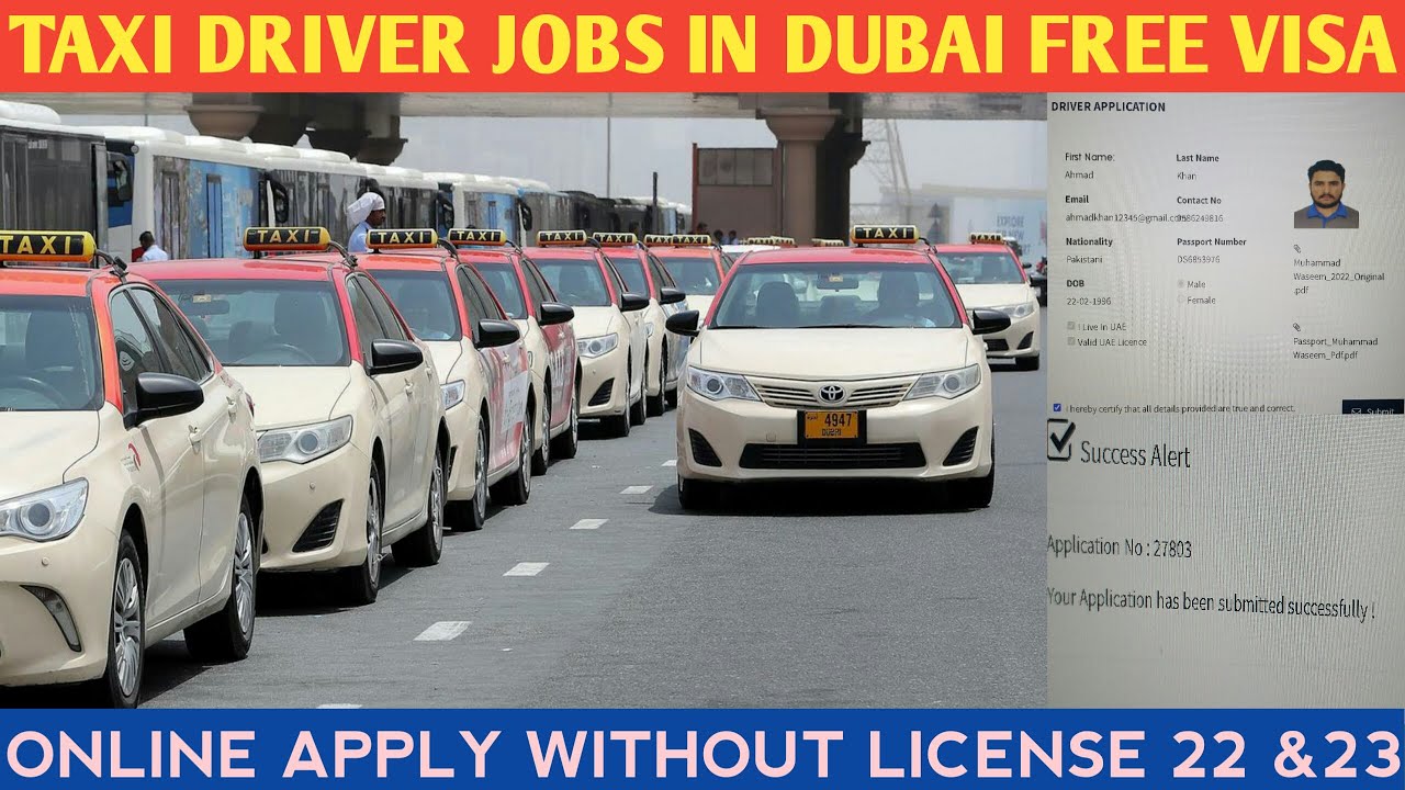 How to apply for taxi driver jobs in dubai Taxi driver jobs in dubai