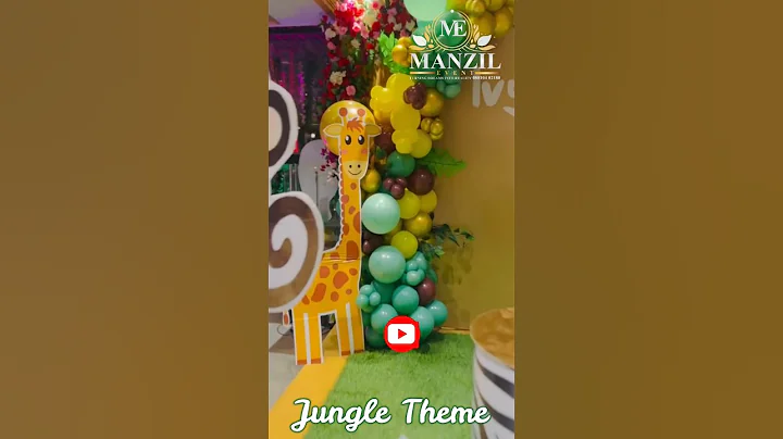 Jungle Theme Decoration | Wild Safari Birthday Setup by Manzil Event #shorts #viral #manzilevent
