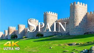 FLYING OVER SPAIN (4K UHD) Amazing Beautiful Nature Scenery with Relaxing Music | 4K VIDEO ULTRA HD