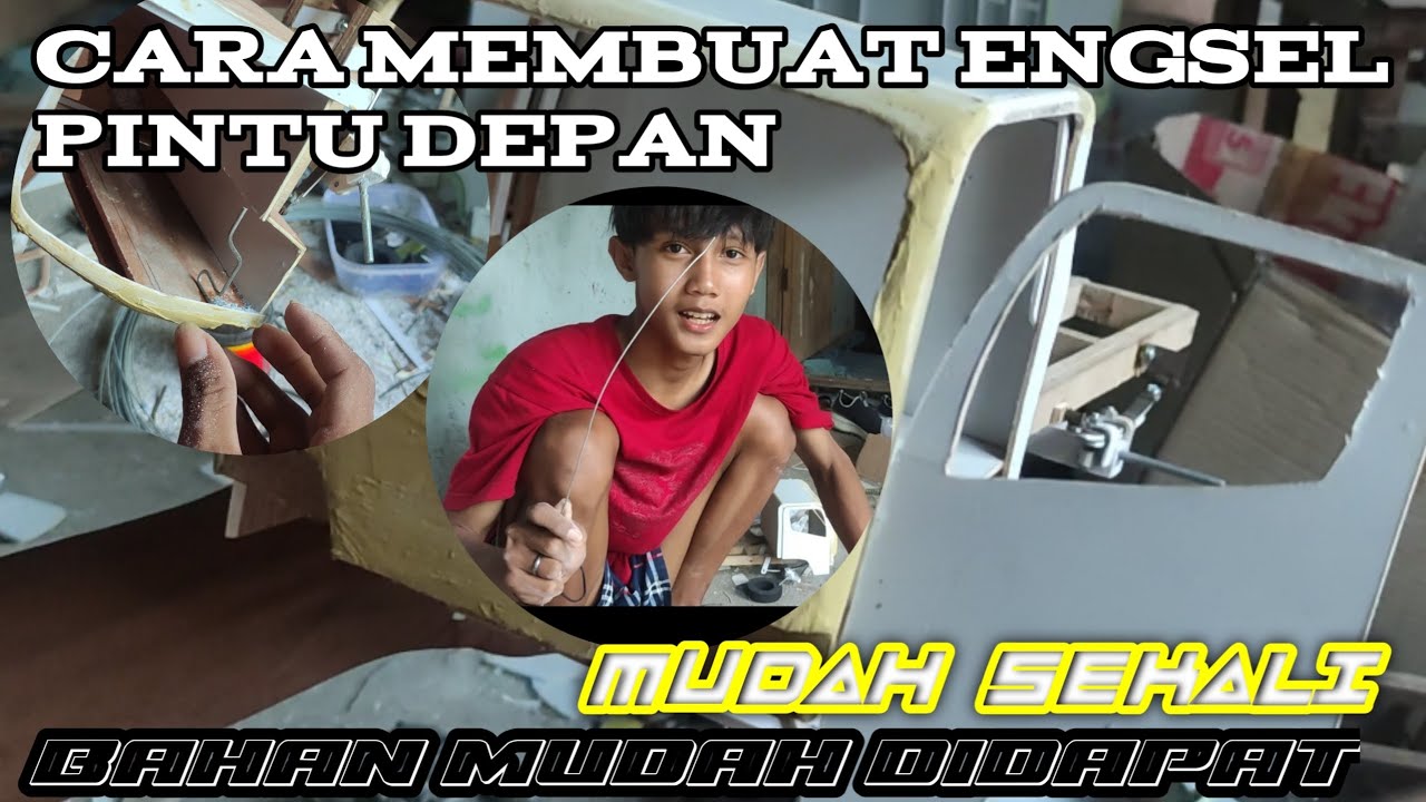 begini cara membuat engsel pintu cabin miniatur truk