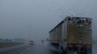 SLEEP Instantly Driving in Rain for Sleeping "Real Footage" Heavy Rain Noise On Highway Rain sounds screenshot 3