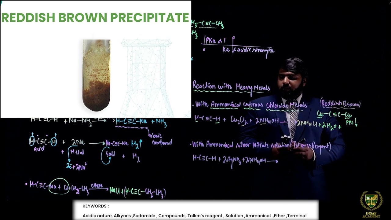 Acidic Nature and Uses of Ethyne | 12th chemistry | Chp 08 |