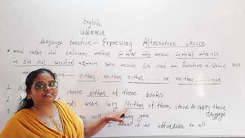 Explanation of language function___ Expressing Alternative Choice.