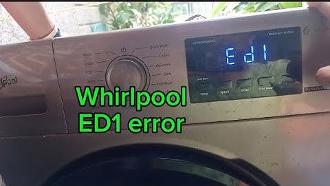 Whirlpool Front load washing machine ED1 error code how to fix?#washingmachinerepair 