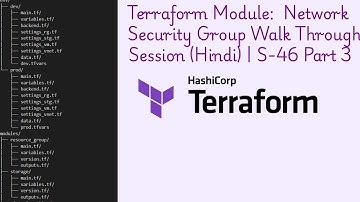 Walk through Session: Network Security  Group (NSG)-Terraform Module (Hindi) | S-46 Part 3