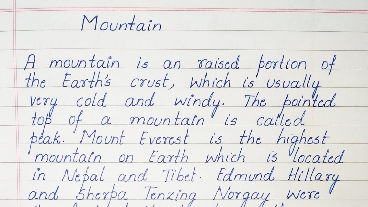 essay on mountain in nepali language