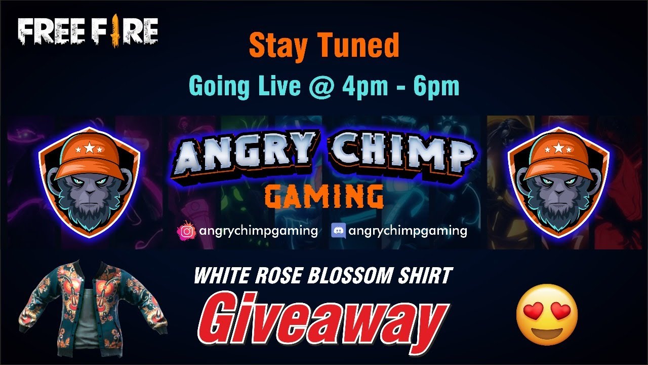 Free Fire Live Giveaway With Angry Chimp Gaming || Road to 250 || - YouTube