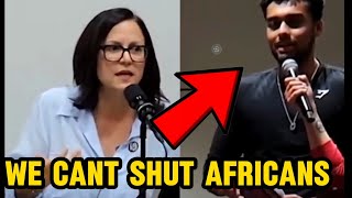 Must see !Asian American says this about black people in the conference and REGRETS instantly